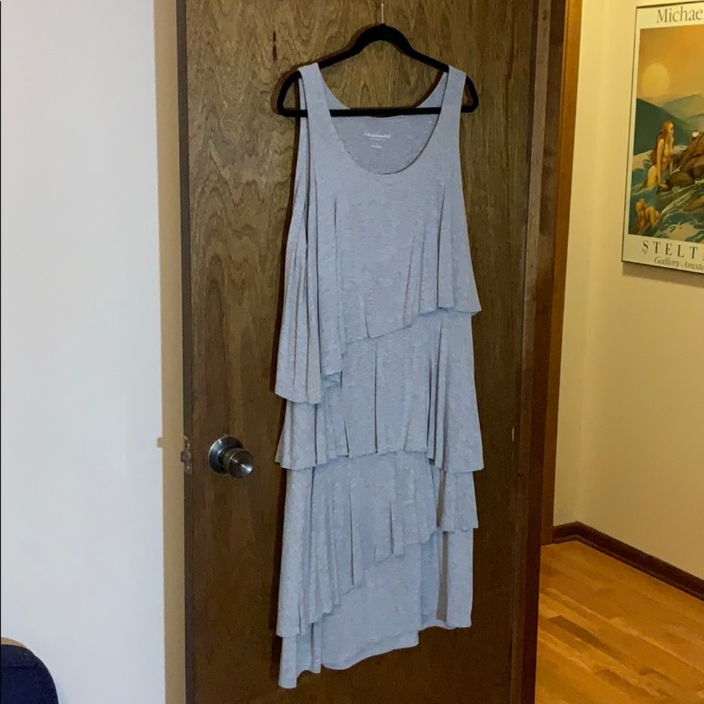 Soft surroundings layered grey dress